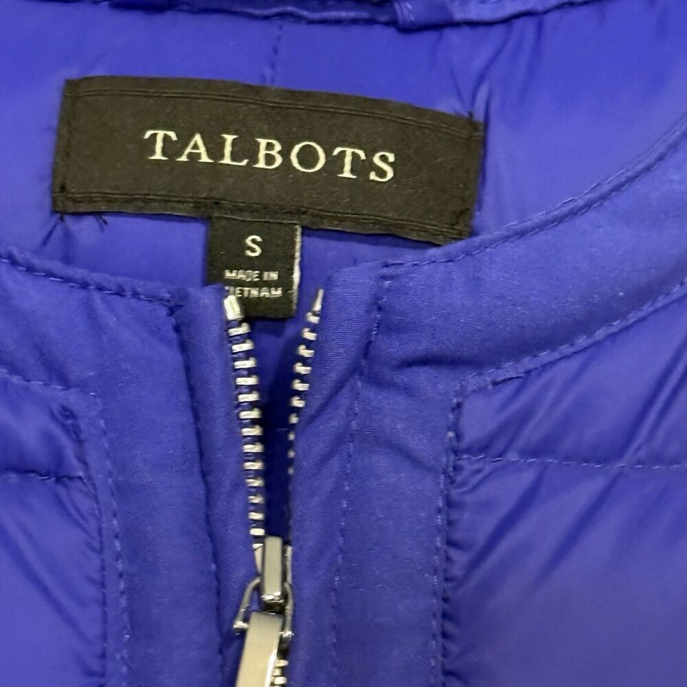 Talbots Blue / Purple Down Filled Puffer Jacket Sz Small Jewel Toned - Picture 3 of 4